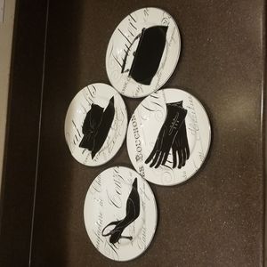 Set of 4 Sakura Tres Chic Plates 8 1/4"